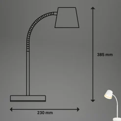 Biwo LED ladattava pöytävalaisin, valkoinen, kosketus himmennin, metallia