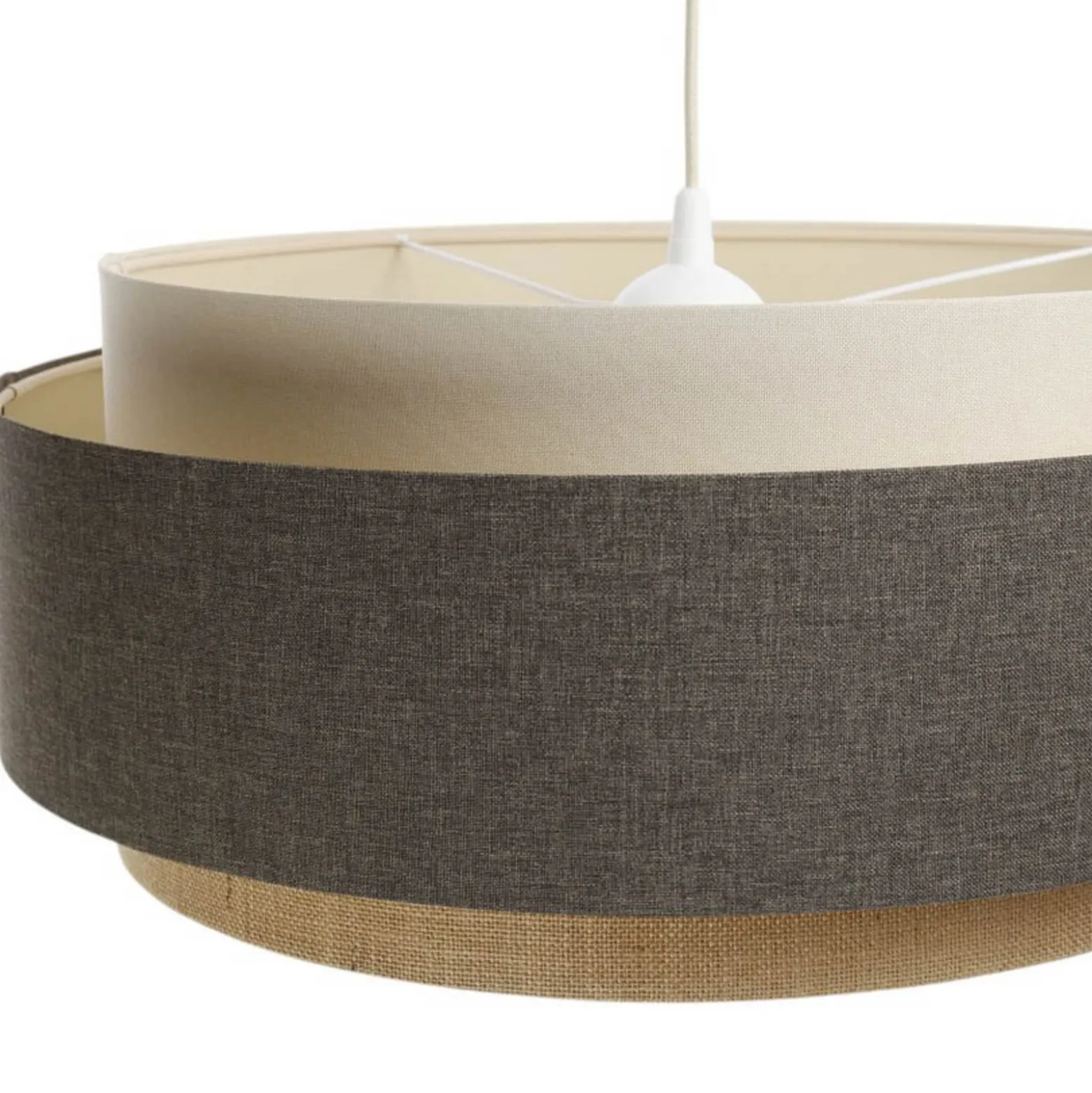 Boho Elegant-riippuvalaisin, ruskea/beige/cream, Ø 60cm, tekstiili