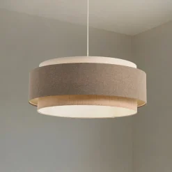 Boho Elegant-riippuvalaisin, ruskea/beige/cream, Ø 60cm, tekstiili