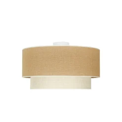 Boho-kattovalaisin, ruskea/beige, halkaisija 45 cm, kangas