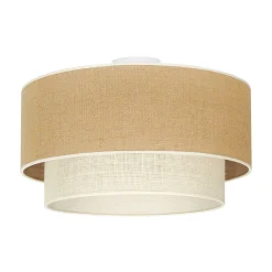 Boho-kattovalaisin, ruskea/beige, halkaisija 45 cm, kangas
