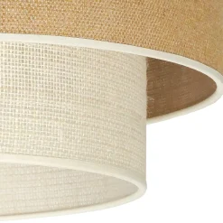 Boho-kattovalaisin, ruskea/beige, halkaisija 45 cm, kangas