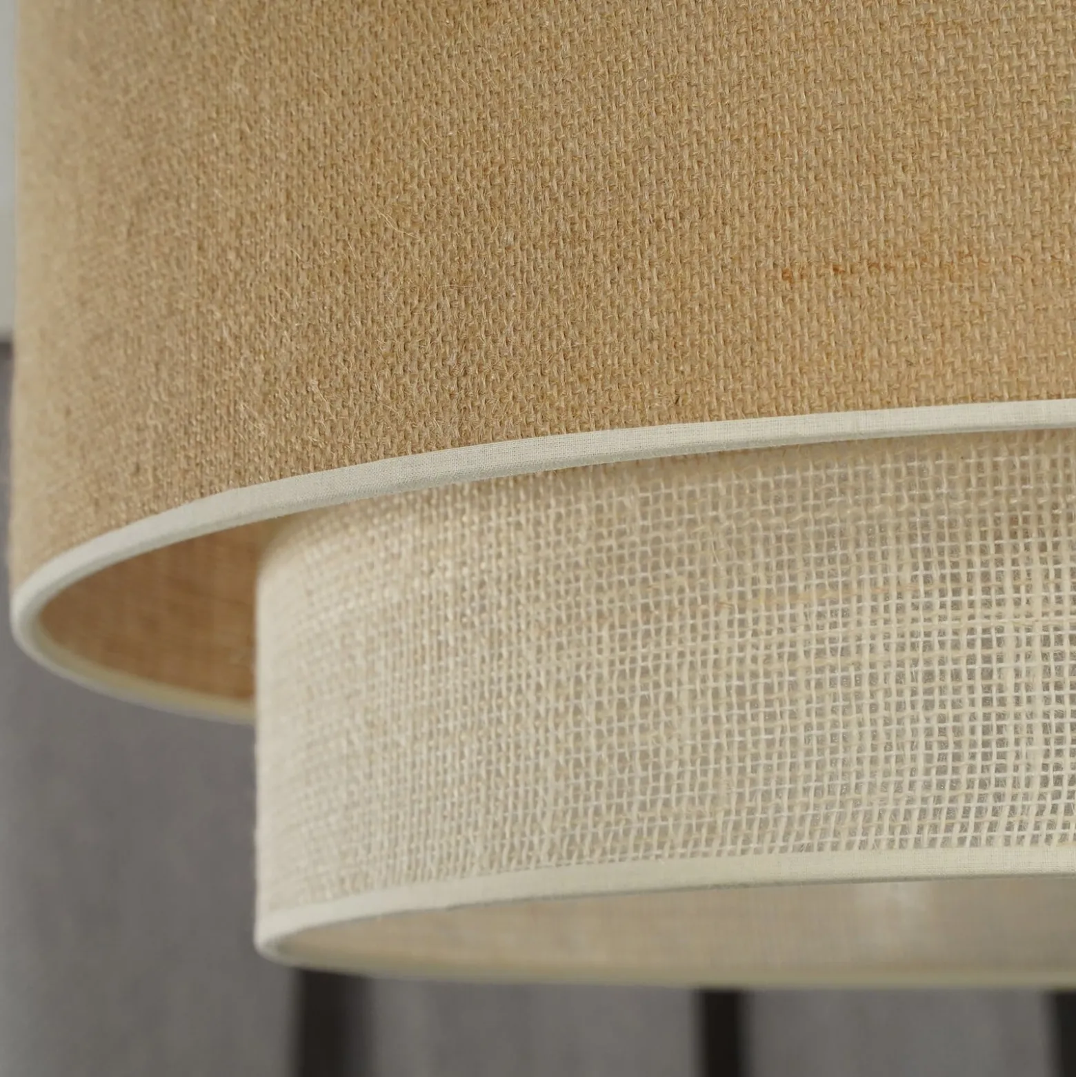 Boho-kattovalaisin, ruskea/beige, halkaisija 60 cm, kangas