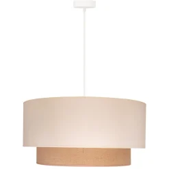 Boho-riippuvalaisin, ecru/ruskea, halkaisija 60 cm, tekstiili