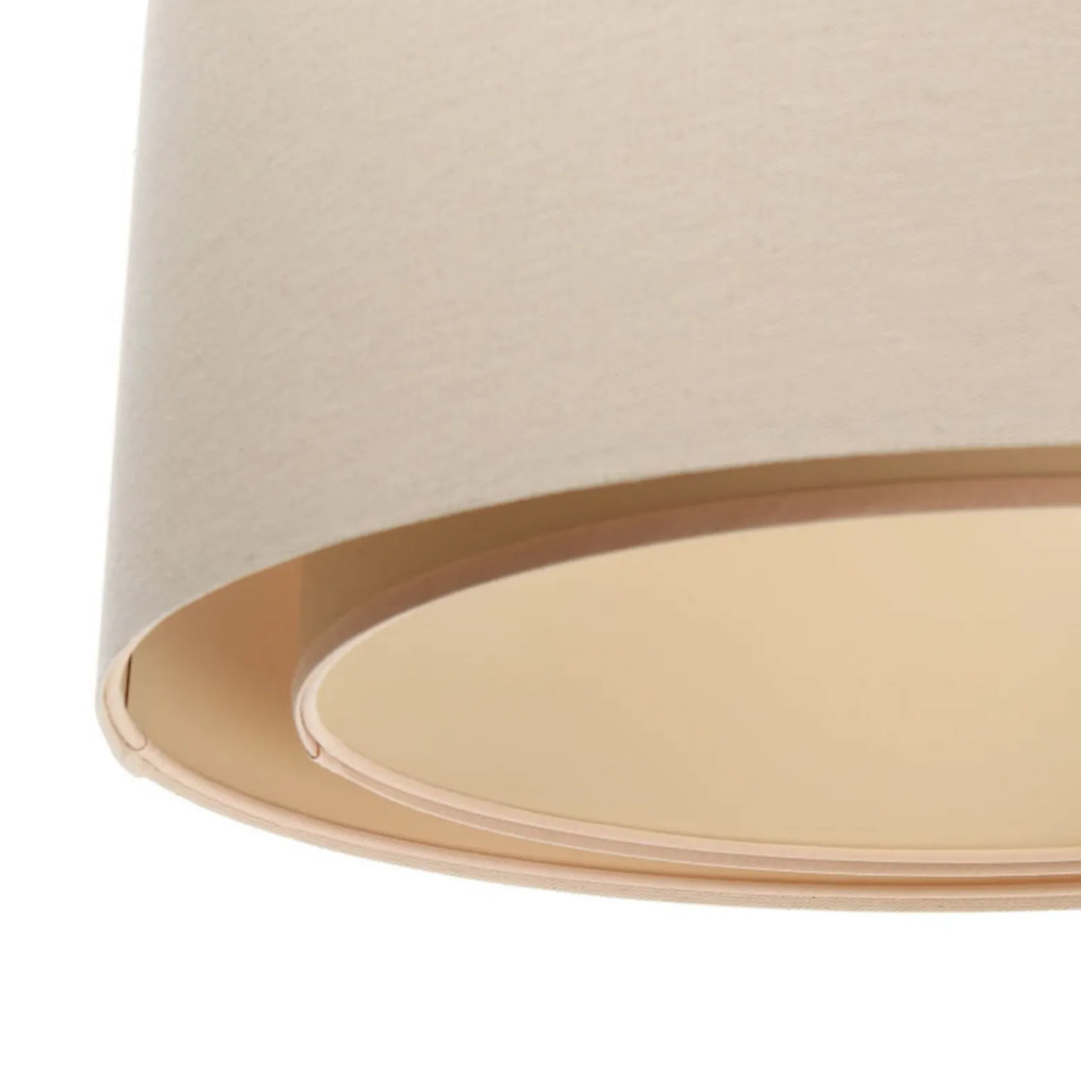 Boho-riippuvalaisin, kerma/beige, Ø 50 cm, korkeus 20 cm, juutti