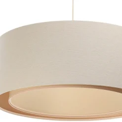 Boho-riippuvalaisin, kerma/beige, Ø 50 cm, korkeus 20 cm, juutti