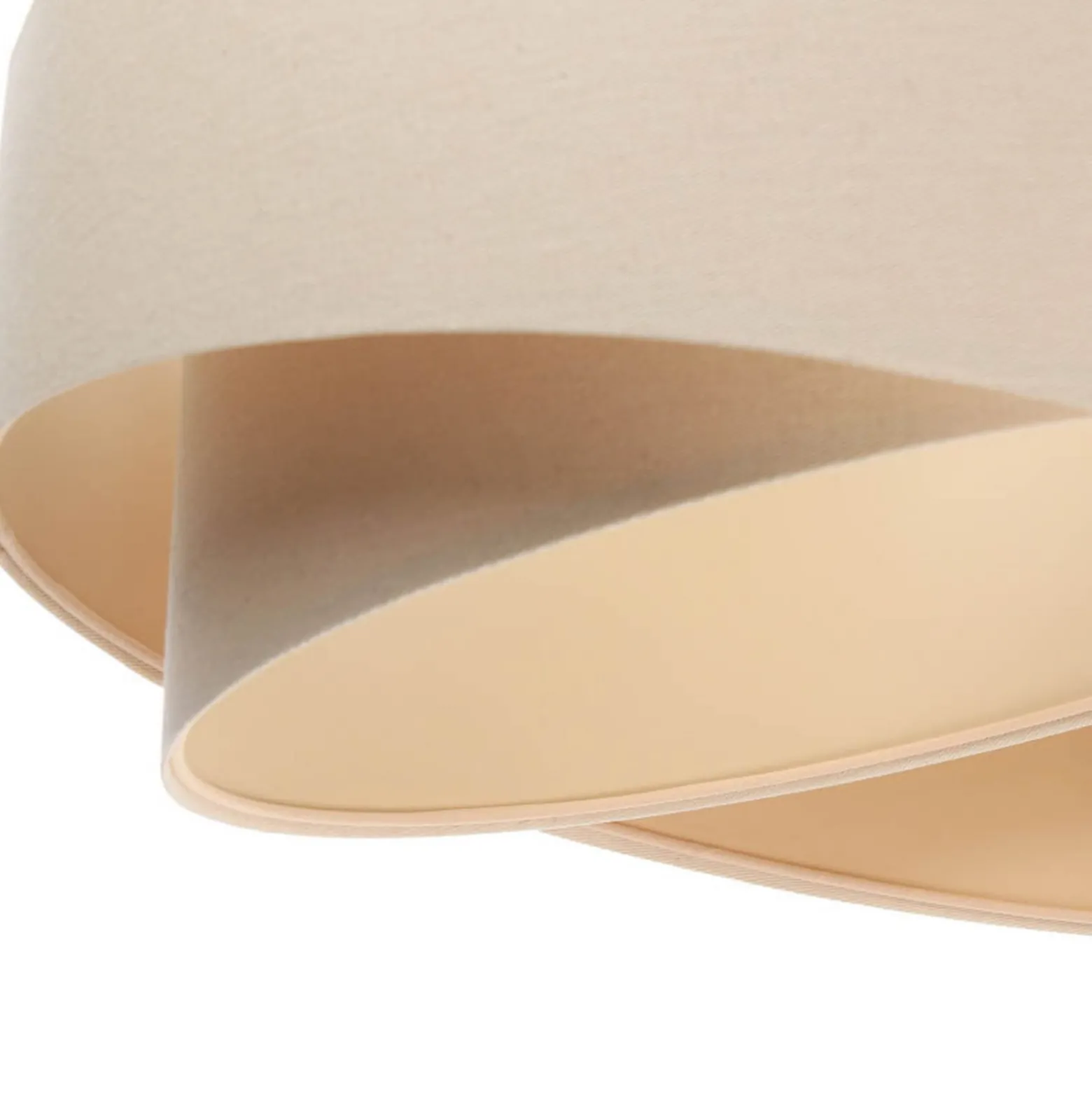 Boho-riippuvalaisin, kermanvärinen/beige, Ø 50 cm, korkeus 23 cm, pellavaa