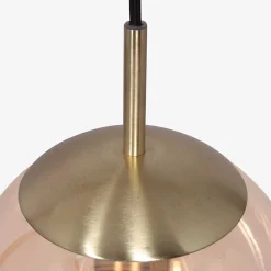 Bollique-riippuvalaisin, messinki, Ø 30 cm, lasi, 1-valo, pallovalaisin,