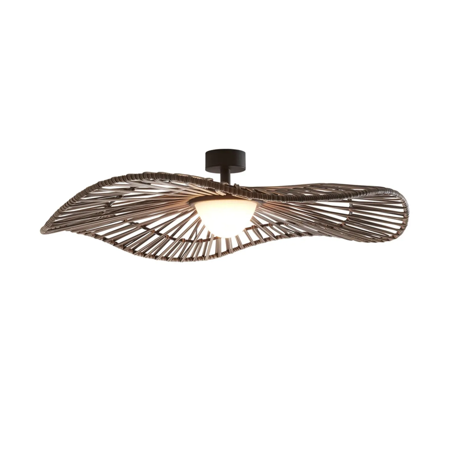 Bover LED ulkokattovalaisin Mediterránia, ruskea, Ø 105 cm