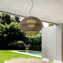 Bover LED-ulkovalaisin Garota, grafiitinruskea/ruskea Ø 72 cm