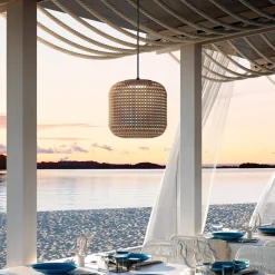Bover Nans S/31 LED-riippuvalaisin ulkona, ruskea