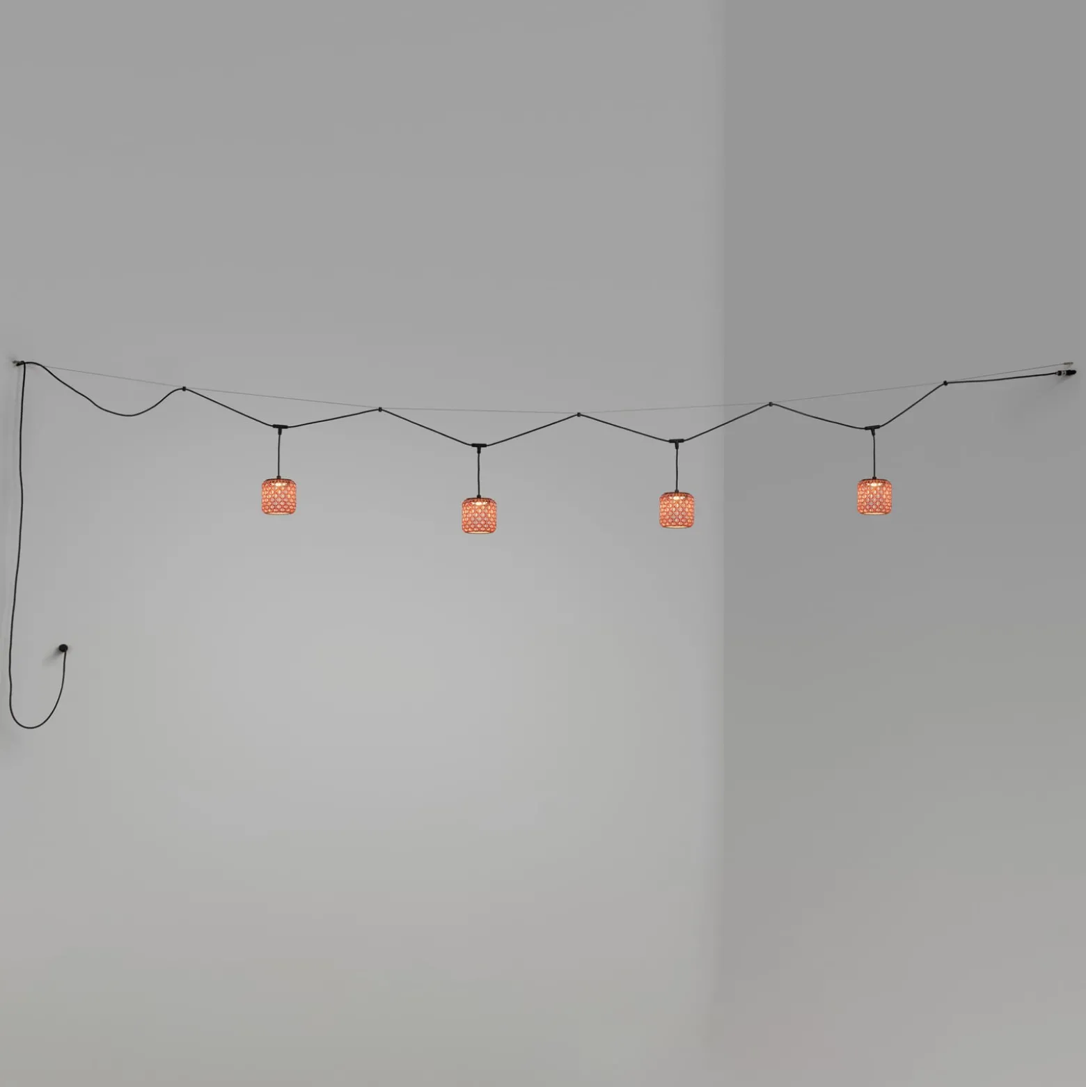 Bover Nans S/16/4L-LED-ulkoriippuvalaisin punainen