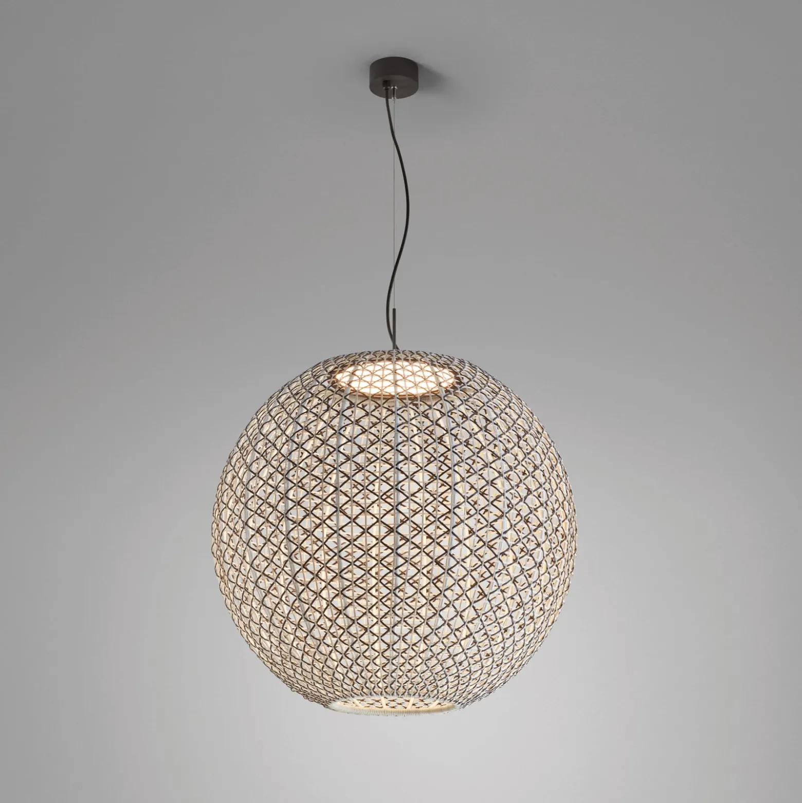 Bover Nans Sphere S/80 LED-riippuvalaisin ruskea ulkokäyttöön