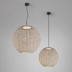 Bover Nans Sphere S/60 LED-riippuvalaisin ruskea ulkokäyttöön Bover Nans