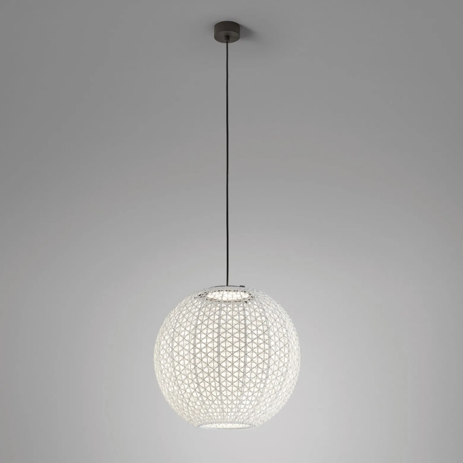Bover Nans Sphere S/60 LED-riippuvalaisin ulkona beige