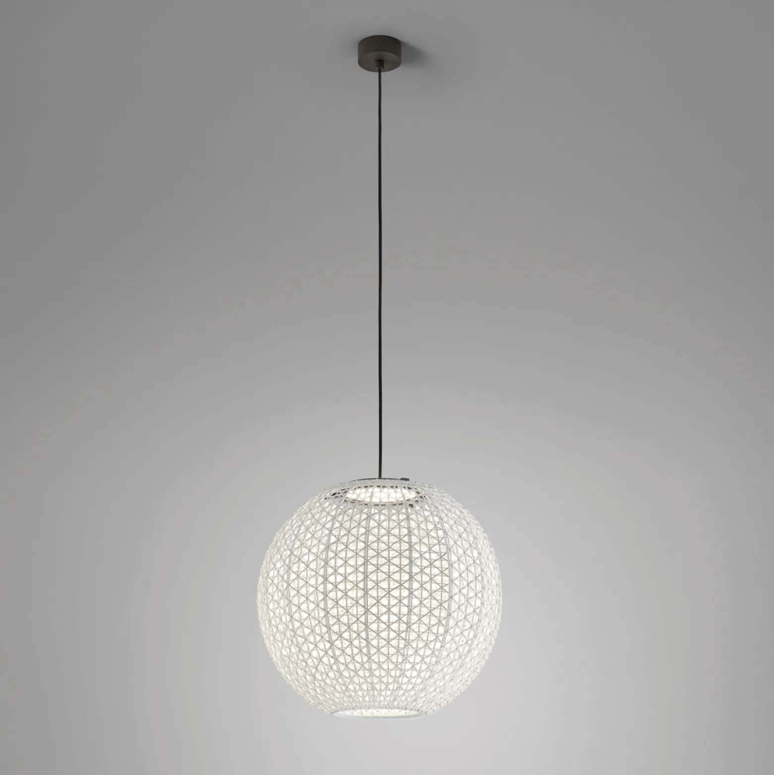 Bover Nans Sphere S/60 LED-riippuvalaisin ulkona beige