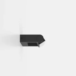 Brianza-LED-ulkoseinälamppu, musta, leveys 20 cm, metallia
