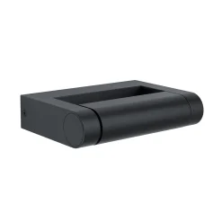 Brianza-LED-ulkoseinälamppu, musta, leveys 20 cm, metallia