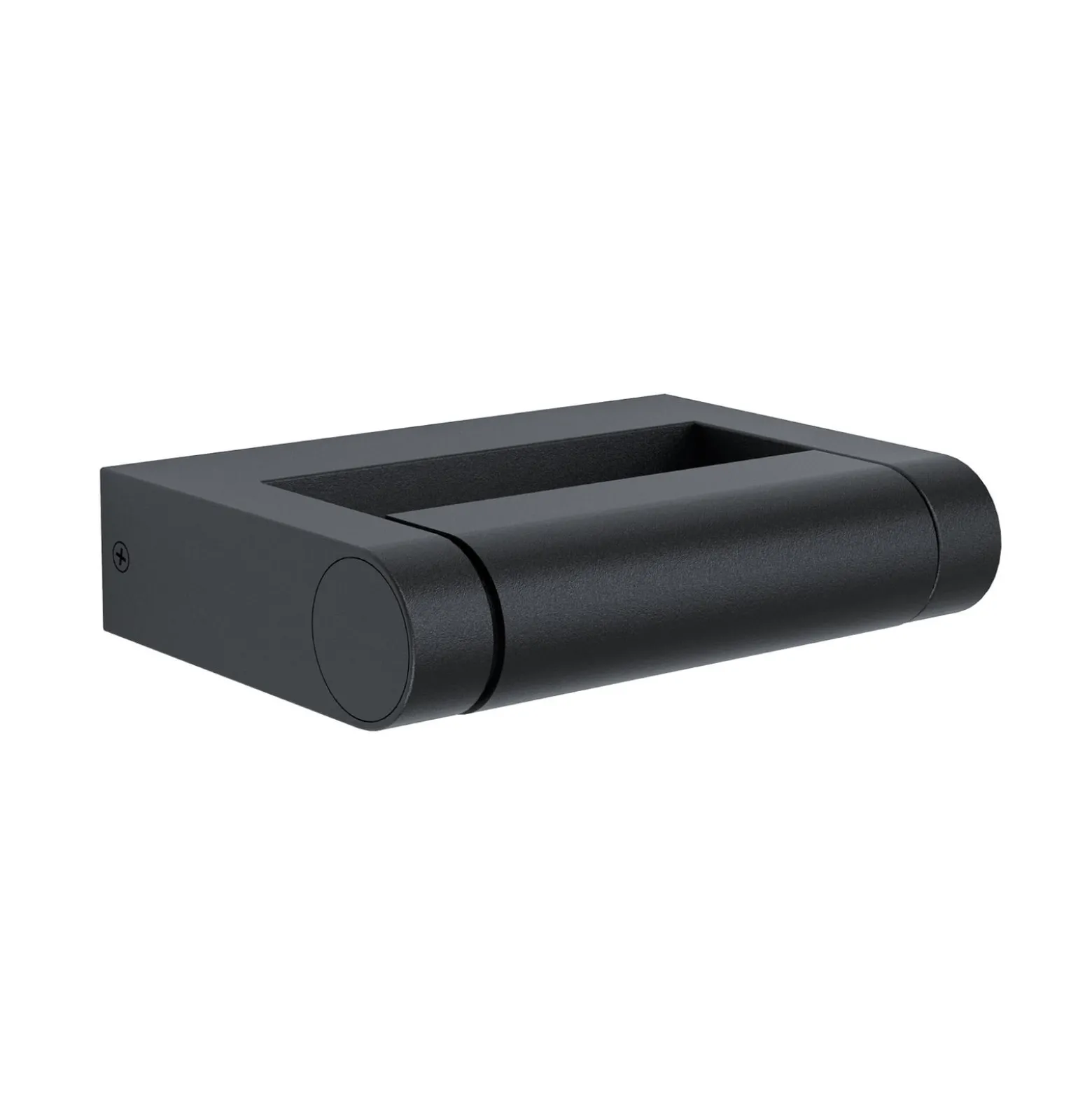 Brianza-LED-ulkoseinälamppu, musta, leveys 20 cm, metallia