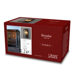 Brindisi-ulkoseinävalaisin, liiketunnistin, musta, IP54