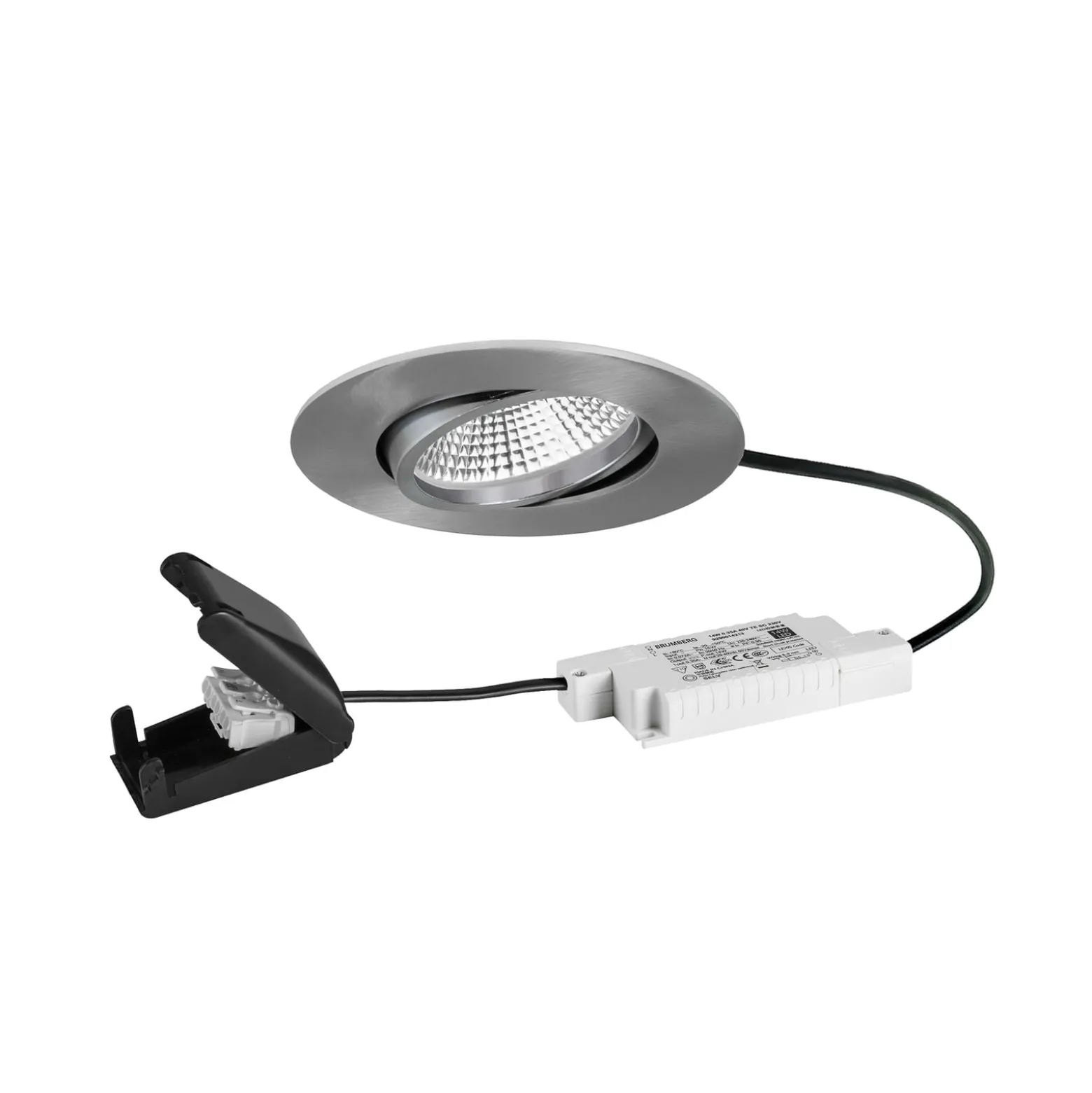 BRUMBERG BB23 LED-spotti IP65 RC-dim. liitäntärasia nikkeli matta