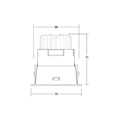 BRUMBERG Binato DALI Downlight -liitäntärasia 4000 K musta