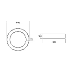 BRUMBERG Biro Circle Ring, Ø 60 cm, Casambi, musta, 830