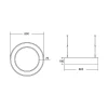 BRUMBERG Biro Circle Ring10 suora Ø 60 cm DALI valkoinen 840