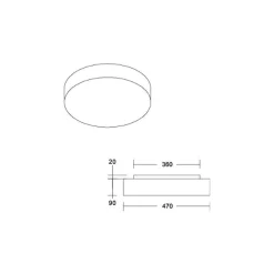 BRUMBERG LED-kattovalaisin Celtis Maxi, 3 000 K, vaaleansininen