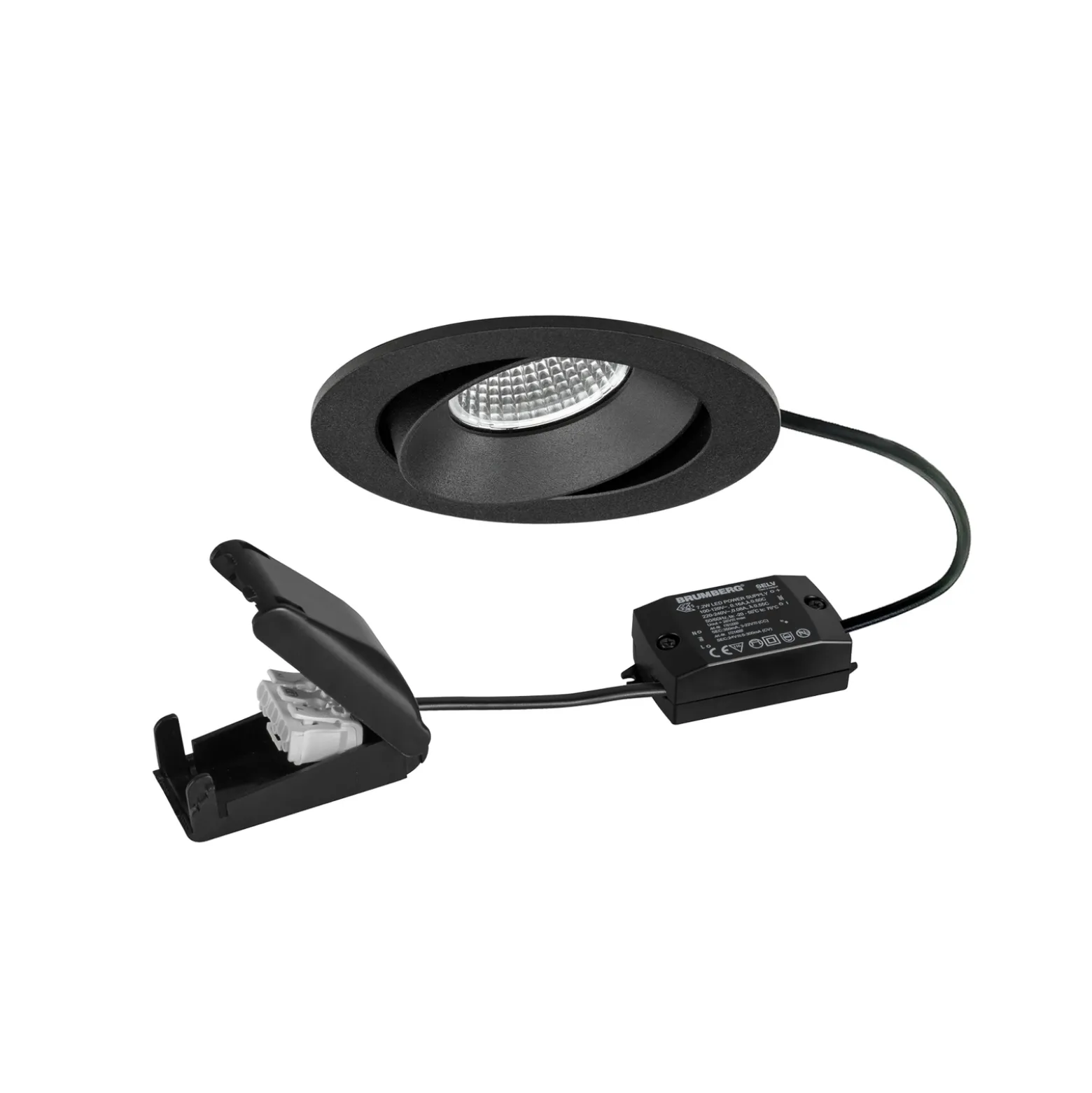 BRUMBERG LED-spotti BB35 on/off liitäntärasia kuvioitu musta
