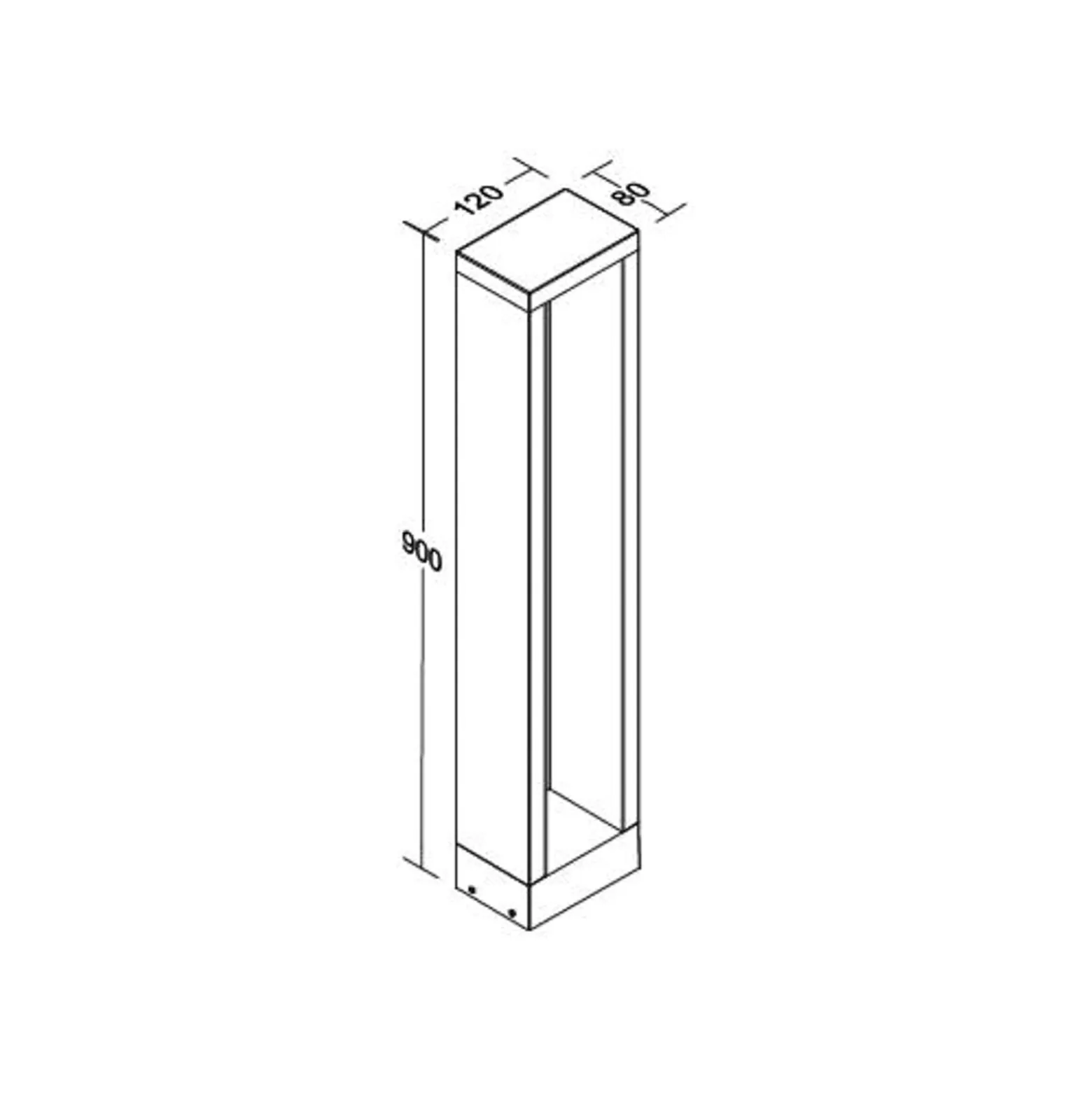 BRUMBERG LED-valaisin Addia, grafiitti, IP54, korkeus 90 cm