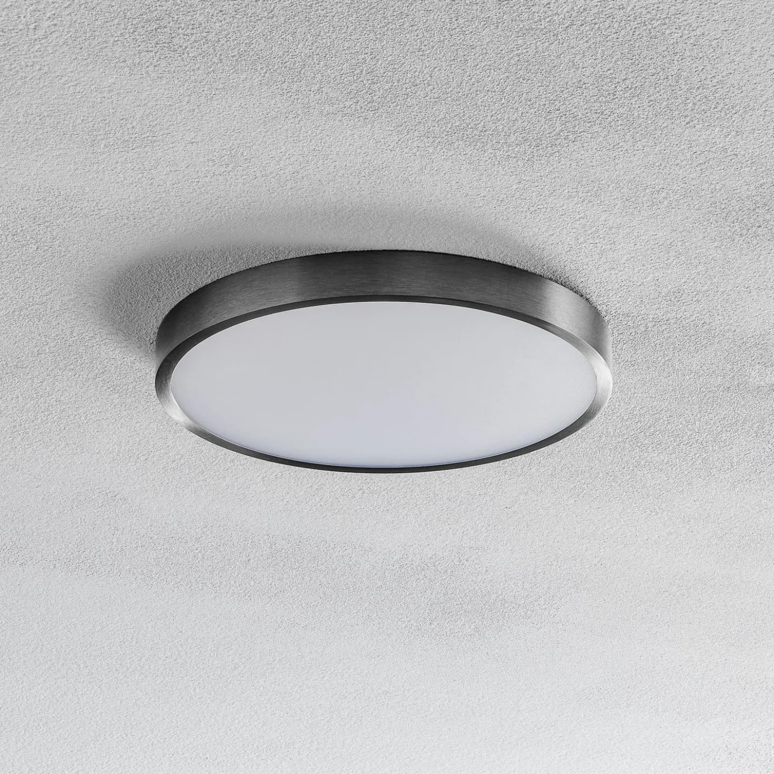 Bully LED-kattovalaisin, matta nikkeli, Ø 24 cm