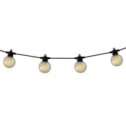 CADENA-LED-valoketju, 2 500 K, musta, 10-lamppuinen, 5 m