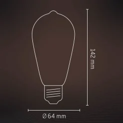 Calex E27 ST64 3,8W LED filament flex 821 kulta hi