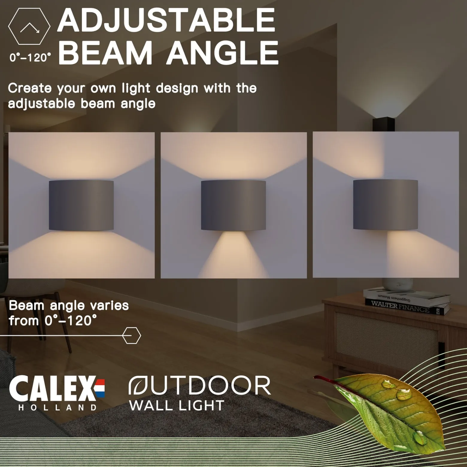 Calex LED-ulkoseinälamppu, soikea, ylös/alas, korkeus 10 cm, antrasiitti