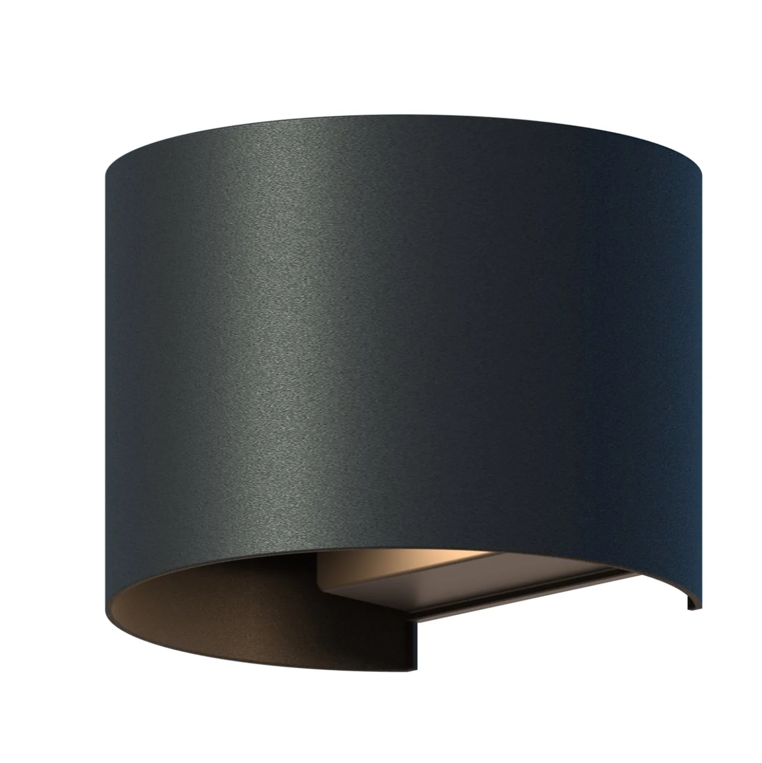 Calex LED-ulkoseinälamppu, soikea, ylös/alas, korkeus 10 cm, musta