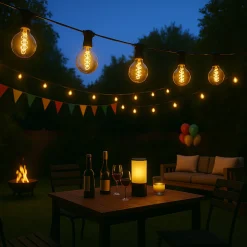 Calex LED-valoketju Vista XL pituus 10 m IP44 kaukosäädin
