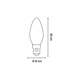 Calex Smart E14 B35 kynttilä 4.9W 1800-3000K himmeä kultaa