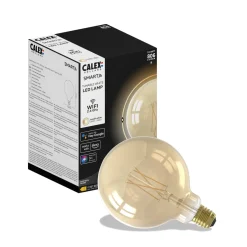 Calex Smart E27 G125 7W LED-hehkulanka 806lm kultainen