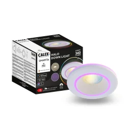 Calex Smart Halo upotettu alasvalo CCT RGB valkoinen