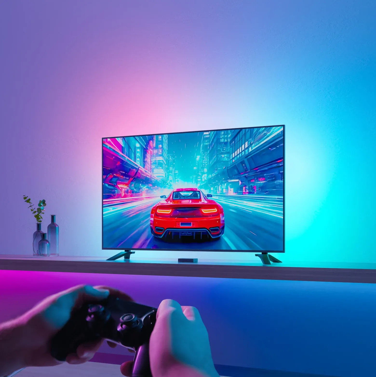 Calex Smart HDMI Sync Box -sarja LED-nauhoilla, 250 cm, RGBW