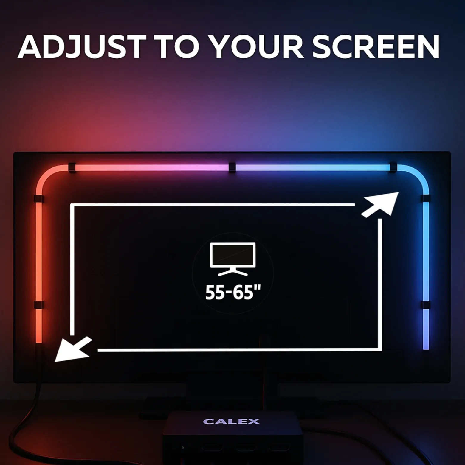 Calex Smart HDMI Sync Box -sarja LED-nauhoilla, 250 cm, RGBW