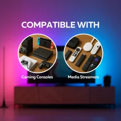 Calex Smart HDMI Sync Box -sarja LED-nauhoilla, 250 cm, RGBW