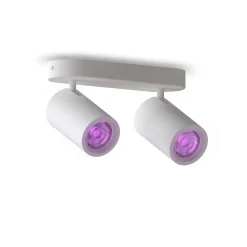 Calex Smart kattospotti valkoinen pituus 22 cm 2-lamppuinen GU10-LED RGBW