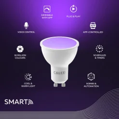 Calex Smart LED-heijastin GU10 4.9W CCT RGB CCT RGB