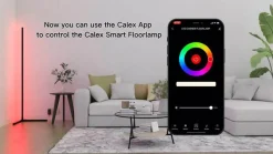 Calex Smart LED-lattiavalaisin kaukosäätimellä RGBW