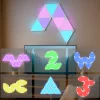 Calex Smart LED-seinävalaisin TRIANGLES, 9-osainen, RGBW, himmennettävä