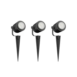 Calex Smart Outdoor Spotlight, maapiikki, 3 kpl:n sarja