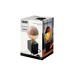 Calex Square Marble pöytävalaisin, musta