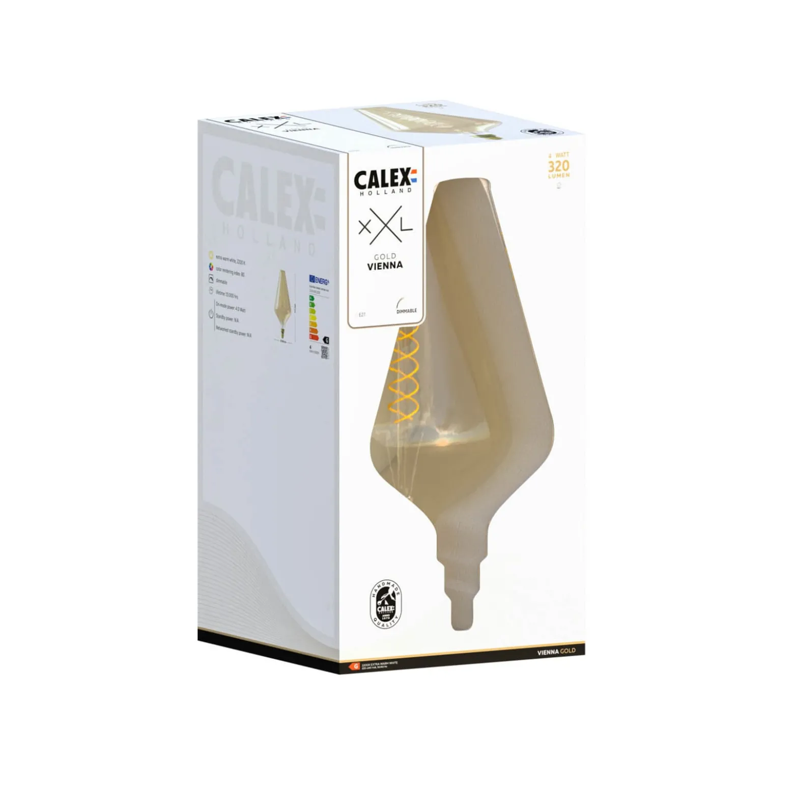 Calex Vienna -LED-lamppu E27 6W dim 2 200 K kulta